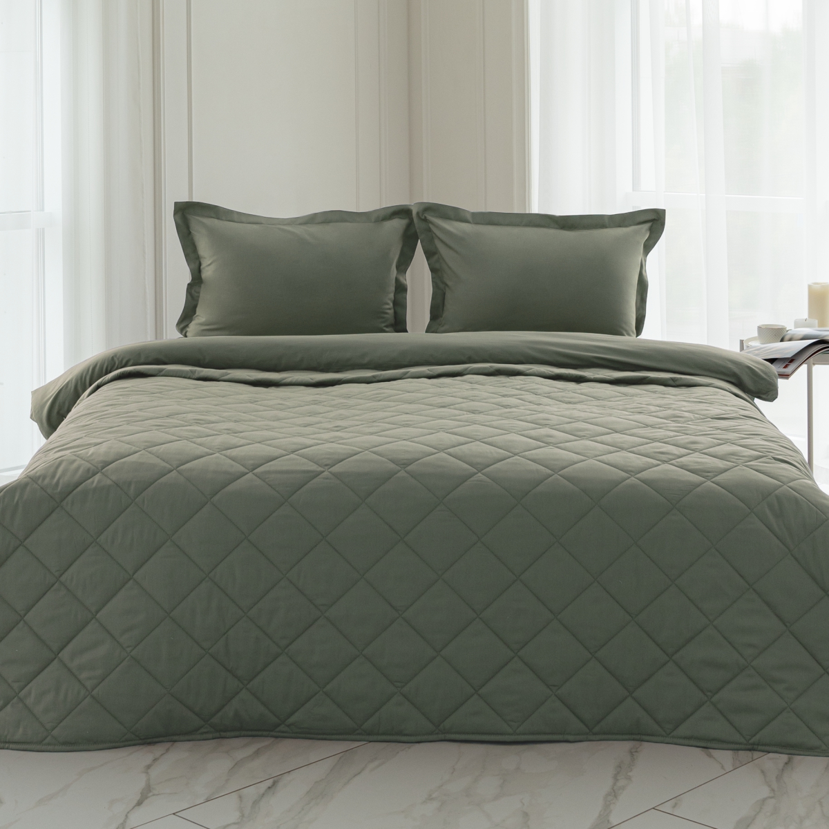 Покрывало хлопковое | ПОКРЫВАЛО ХЛОПКОВОЕ ОДНОТОННОЕ ЗЕЛЕНЫЙ