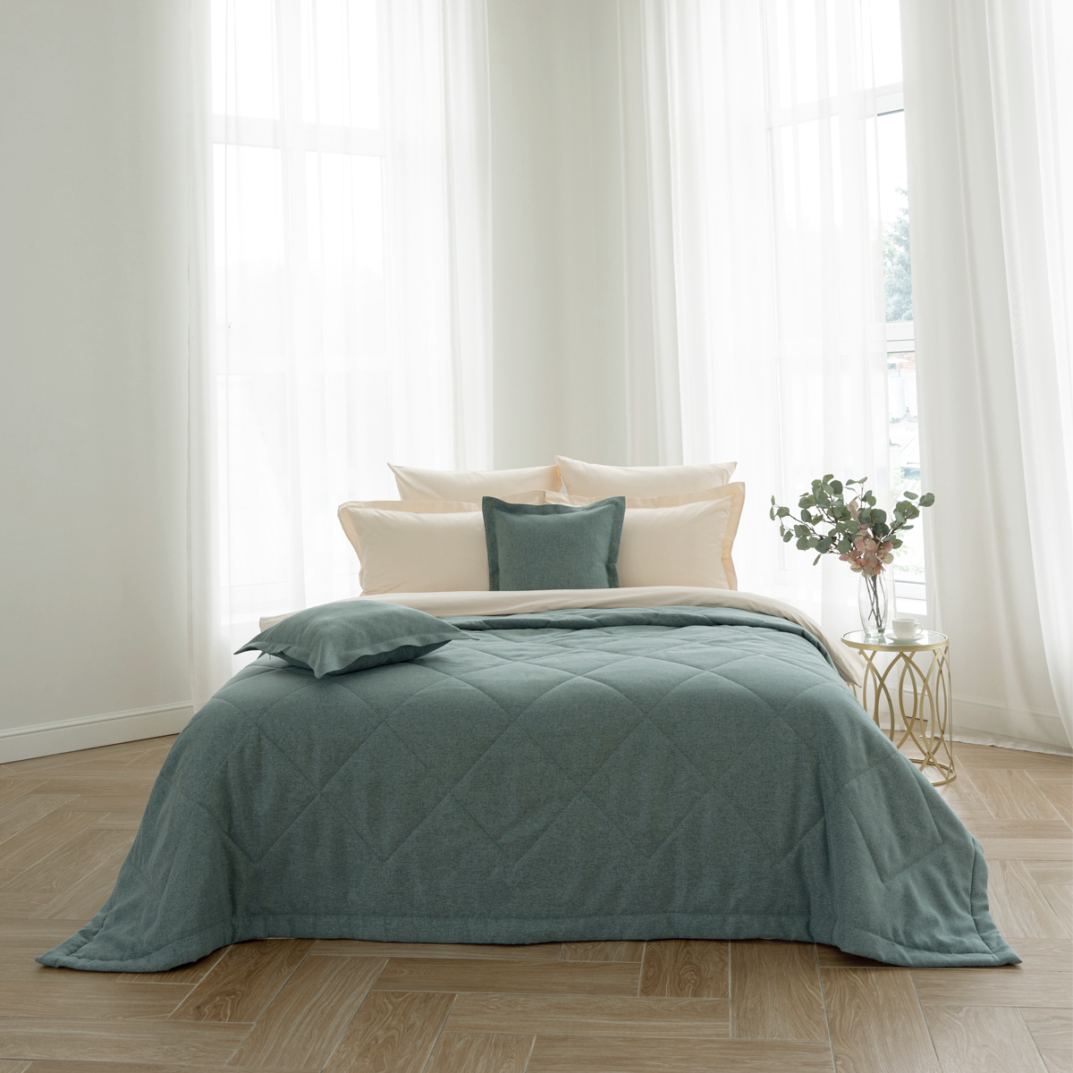 Покрывало | ПОКРЫВАЛО ROKSY ПЫЛЬНЫЙ ИЗУМРУД