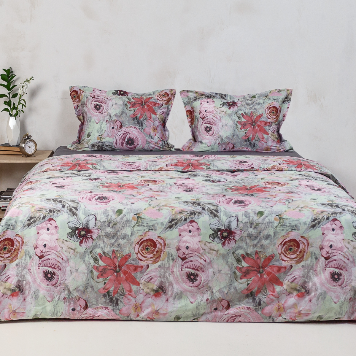 Постельное бельё Сатин | ПОСТЕЛЬНОЕ БЕЛЬЕ ЛЮКС-САТИН, 205ТС, «РОЗАЛИНА»