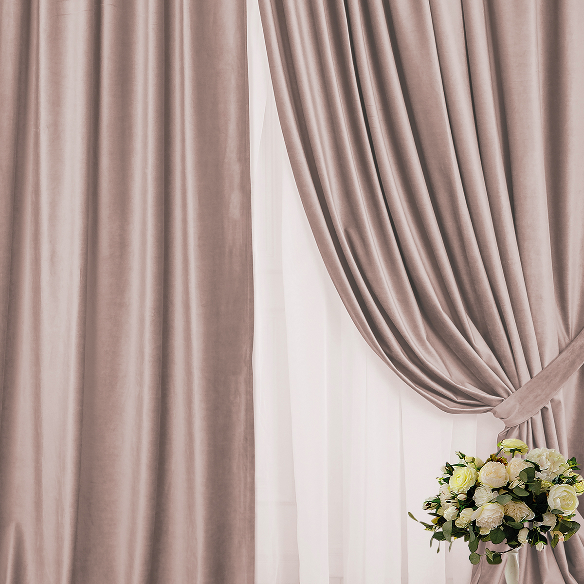 Шторы | ШТОРЫ PALAZZO ПЕПЕЛ РОЗЫ